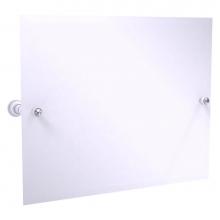 Allied Brass CC-93-WHM - Carolina Crystal Collection Landscape Rectangular Tilt Mirror with Beveled Edge - Matte White