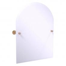 Allied Brass CC-94-BBR - Carolina Crystal Collection Frameless Arched Top Tilt Mirror with Beveled Edge - Brushed Bronze