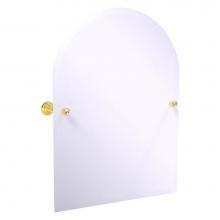 Allied Brass CC-94-PB - Carolina Crystal Collection Frameless Arched Top Tilt Mirror with Beveled Edge - Polished Brass
