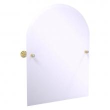 Allied Brass CC-94-SBR - Carolina Crystal Collection Frameless Arched Top Tilt Mirror with Beveled Edge - Satin Brass