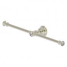 Allied Brass CC-HTB-2-PNI - Carolina Crystal Collection 2 Arm Guest Towel Holder - Polished Nickel