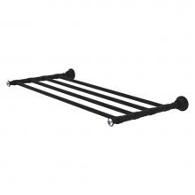 Allied Brass CC-HTL-5-24-BKM - Carolina Crystal Collection 24 Inch Towel Shelf - Matte Black