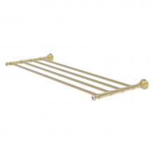 Allied Brass CC-HTL-5-30-SBR - Carolina Crystal Collection 30 Inch Towel Shelf - Satin Brass