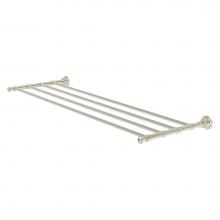 Allied Brass CC-HTL-5-36-PNI - Carolina Crystal Collection 36 Inch Towel Shelf - Polished Nickel