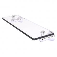 Allied Brass CL-1-16-PC - Carolina Collection 16 Inch Glass Shelf - Polished Chrome