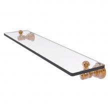 Allied Brass CL-1-22-BBR - Carolina Collection 22 Inch Glass Shelf - Brushed Bronze
