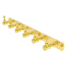 Allied Brass CL-20-6-PB - Carolina Collection 6 Position Tie and Belt Rack - Polished Brass