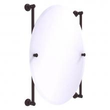 Allied Brass CL-27-91-ABZ - Carolina Collection Oval Frameless Rail Mounted Mirror - Antique Bronze