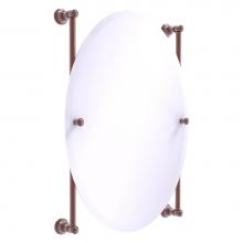 Allied Brass CL-27-91-CA - Carolina Collection Oval Frameless Rail Mounted Mirror - Antique Copper