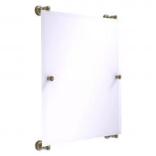 Allied Brass CL-27-92-ABR - Carolina Collection Rectangular Frameless Rail Mounted Mirror - Antique Brass