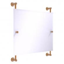 Allied Brass CL-27-93-BBR - Carolina Landscape Rectangular Frameless Rail Mounted Mirror - Brushed Bronze