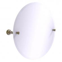 Allied Brass CL-90-ABR - Carolina Collection Frameless Round Tilt Mirror with Beveled Edge - Antique Brass