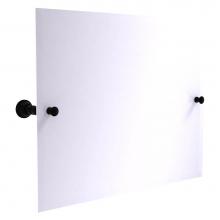 Allied Brass CL-93-BKM - Carolina Collection Frameless Landscape Rectangular Tilt Mirror with Beveled Edge - Matte Black
