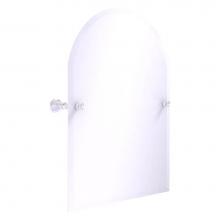 Allied Brass CL-94-SCH - Carolina Collection Frameless Arched Top Tilt Mirror with Beveled Edge - Satin Chrome