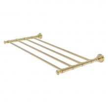 Allied Brass CL-HTL-5-24-UNL - Carolina Collection 24 Inch Towel Shelf - Unlacquered Brass