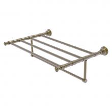 Allied Brass CL-HTL-5-TB-24-ABR - Carolina Collection 24 Inch Towel Shelf with Integrated Towel Bar - Antique Brass