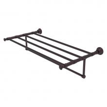 Allied Brass CL-HTL-5-TB-36-ABZ - Carolina Collection 36 Inch Towel Shelf with Integrated Towel Bar - Antique Bronze