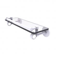 Allied Brass CV-1-16-GAL-WHM - Clearview Collection 16 Inch Glass Shelf with Gallery Rail