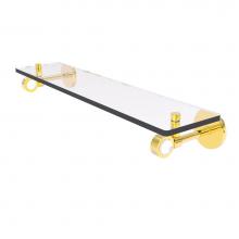 Allied Brass CV-1-22-PB - Clearview Collection 22 Inch Glass Shelf