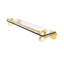 Allied Brass CV-1-22-GAL-PB - Clearview Collection 22 Inch Glass Shelf with Gallery Rail