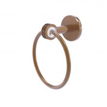 Allied Brass CV-16D-BBR - Clearview Collection Towel Ring with Dotted Accents