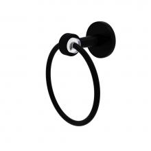 Allied Brass CV-16G-BKM - Clearview Collection Towel Ring with Groovy Accents