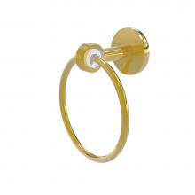 Allied Brass CV-16G-PB - Clearview Collection Towel Ring with Groovy Accents