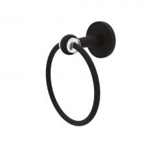 Allied Brass CV-16T-ORB - Clearview Collection Towel Ring with Twisted Accents