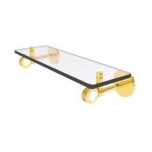Allied Brass CV-1D-16-PB - Clearview Collection 16 Inch Glass Shelf with Dotted Accents