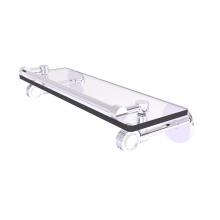 Allied Brass CV-1D-16-GAL-PC - Clearview Collection 16 Inch Gallery Rail Glass Shelf with Dotted Accents