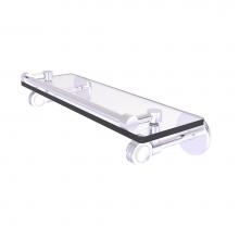 Allied Brass CV-1D-16-GAL-SCH - Clearview Collection 16 Inch Gallery Rail Glass Shelf with Dotted Accents