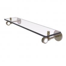 Allied Brass CV-1D-22-ABR - Clearview Collection 22 Inch Glass Shelf with Dotted Accents