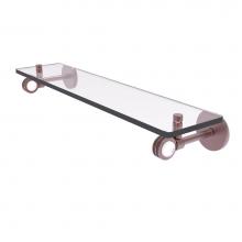 Allied Brass CV-1D-22-CA - Clearview Collection 22 Inch Glass Shelf with Dotted Accents