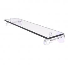 Allied Brass CV-1D-22-PC - Clearview Collection 22 Inch Glass Shelf with Dotted Accents