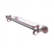 Allied Brass CV-1D-22-GAL-CA - Clearview Collection 22 Inch Gallery Rail Glass Shelf with Dotted Accents
