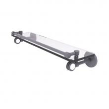 Allied Brass CV-1D-22-GAL-GYM - Clearview Collection 22 Inch Gallery Rail Glass Shelf with Dotted Accents