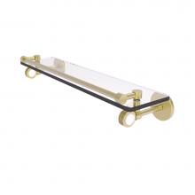 Allied Brass CV-1D-22-GAL-SBR - Clearview Collection 22 Inch Gallery Rail Glass Shelf with Dotted Accents