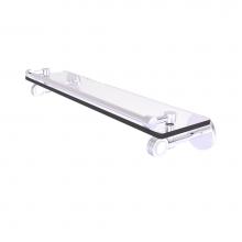 Allied Brass CV-1D-22-GAL-SCH - Clearview Collection 22 Inch Gallery Rail Glass Shelf with Dotted Accents