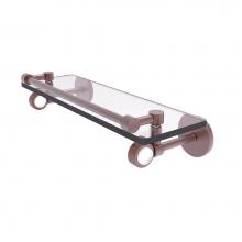 Allied Brass CV-1G-16-GAL-CA - Clearview Collection 16 Inch Gallery Rail Glass Shelf with Groovy Accents