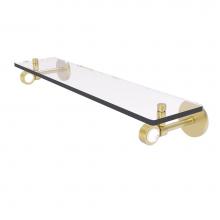 Allied Brass CV-1G-22-SBR - Clearview Collection 22 Inch Glass Shelf with Groovy Accents