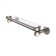 Allied Brass CV-1G-22-GAL-ABR - Clearview Collection 22 Inch Gallery Rail Glass Shelf with Groovy Accents