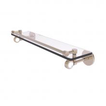 Allied Brass CV-1G-22-GAL-PEW - Clearview Collection 22 Inch Gallery Rail Glass Shelf with Groovy Accents
