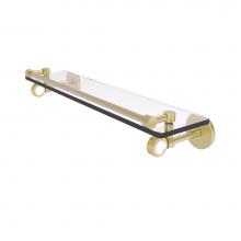 Allied Brass CV-1G-22-GAL-SBR - Clearview Collection 22 Inch Gallery Rail Glass Shelf with Groovy Accents