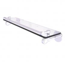 Allied Brass CV-1G-22-GAL-SCH - Clearview Collection 22 Inch Gallery Rail Glass Shelf with Groovy Accents