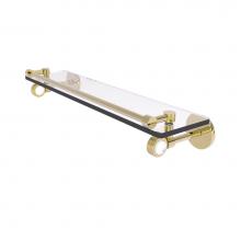 Allied Brass CV-1G-22-GAL-UNL - Clearview Collection 22 Inch Gallery Rail Glass Shelf with Groovy Accents