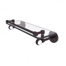 Allied Brass CV-1T-16-GAL-ABZ - Clearview Collection 16 Inch Gallery Rail Glass Shelf with Twisted Accents