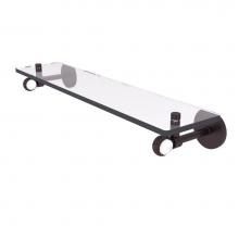 Allied Brass CV-1T-22-ABZ - Clearview Collection 22 Inch Glass Shelf with Twisted Accents