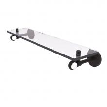 Allied Brass CV-1T-22-ORB - Clearview Collection 22 Inch Glass Shelf with Twisted Accents