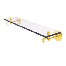 Allied Brass CV-1T-22-PB - Clearview Collection 22 Inch Glass Shelf with Twisted Accents
