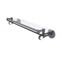 Allied Brass CV-1T-22-GAL-GYM - Clearview Collection 22 Inch Gallery Rail Glass Shelf with Twisted Accents
